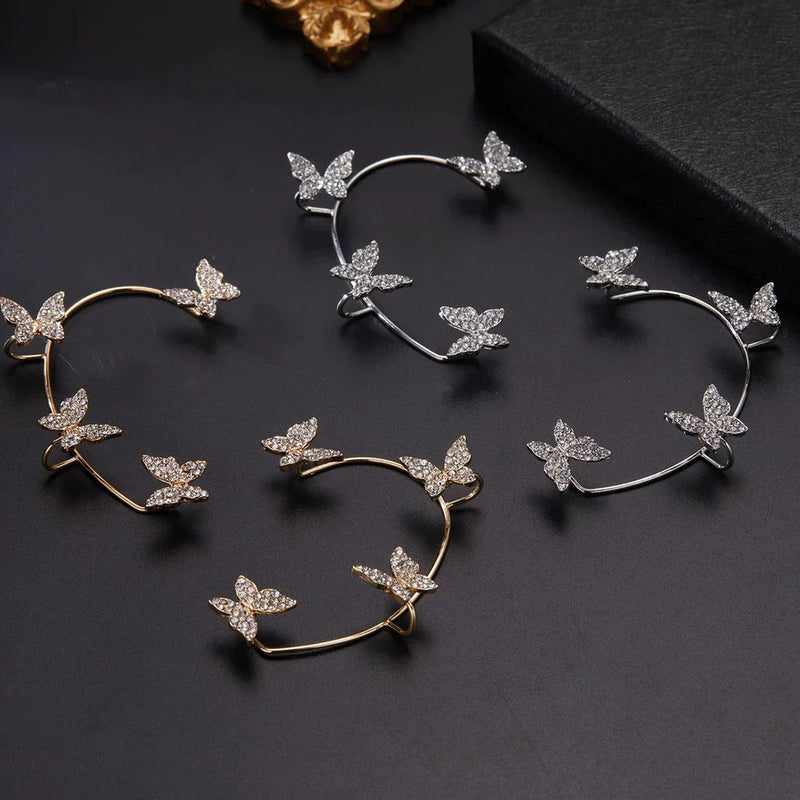 Different versions of butterfly earrings