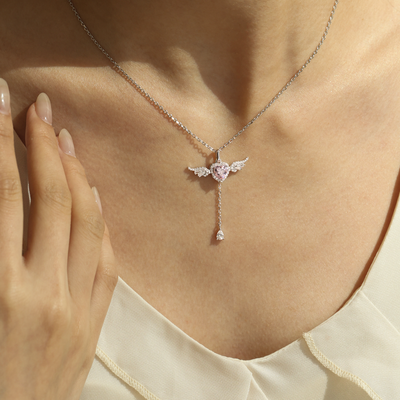 Collana con pendente ali d'angelo