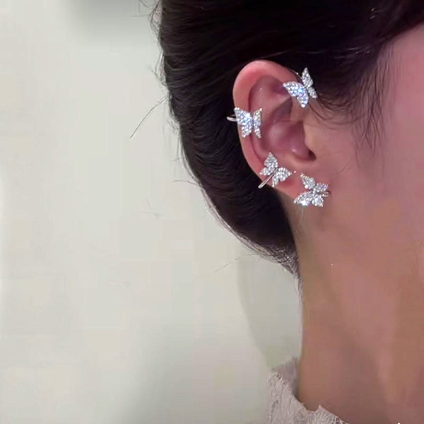 Orecchini a Farfalla con Molla (No Piercing)