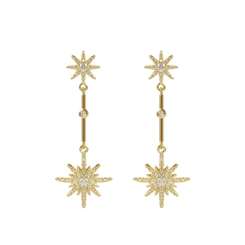 vista frontale della collana stella